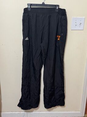 adidas Black Track Pants with White Logo